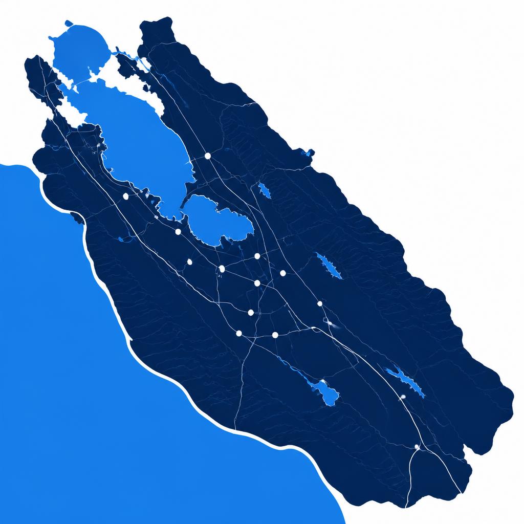 Map of the San Jose and South Bay area served by PQ Precision Panes